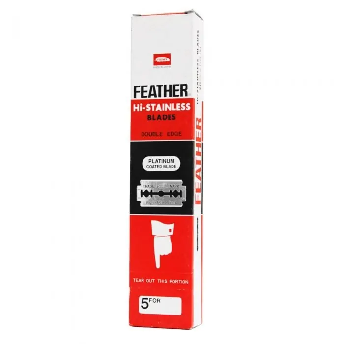 100 lamette da barba Feather Hi-Stainless