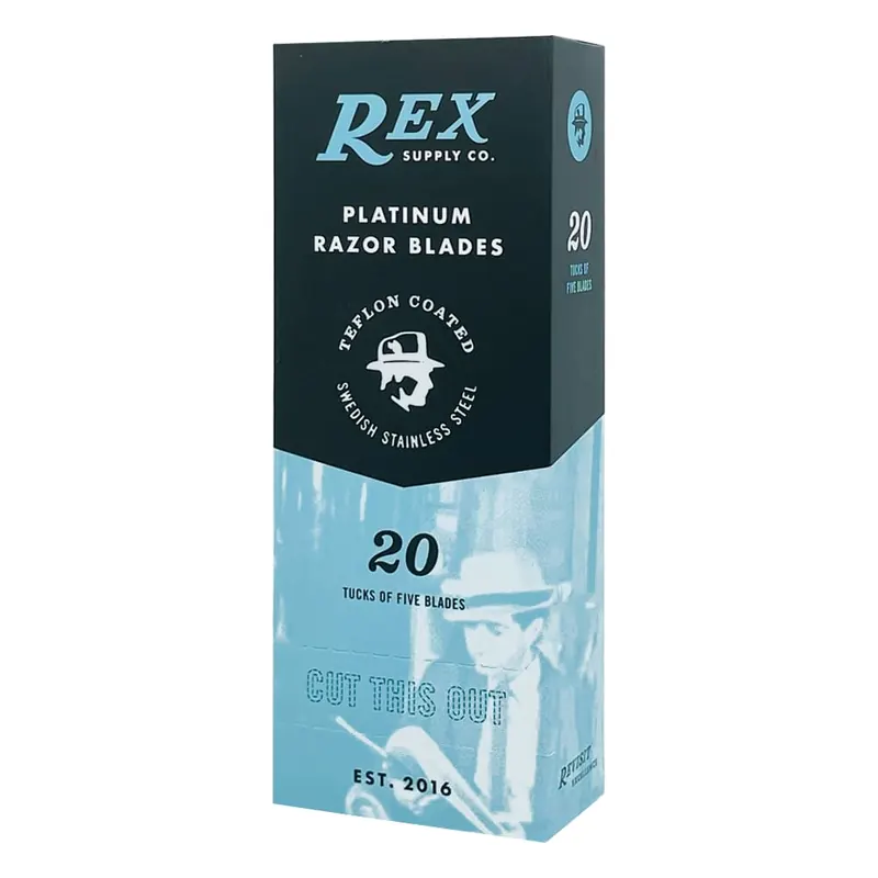 100 lamette da barba platinum Rex