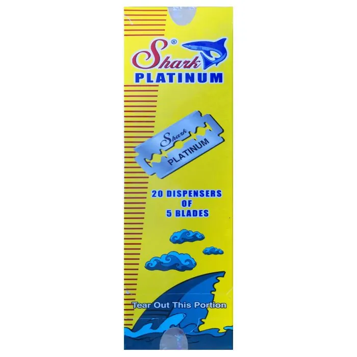 100 lamette da barba Shark Platinum