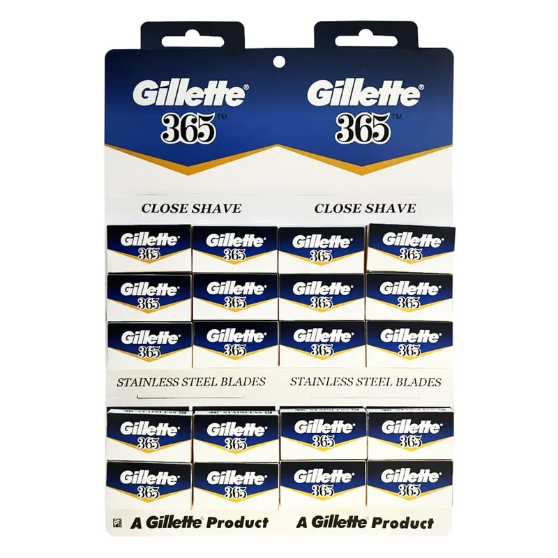 100 lamette da barba stainless steel Gillette 365