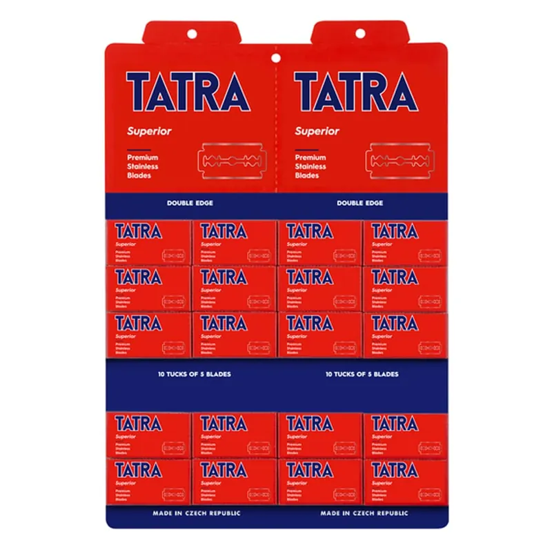 100 lamette da barba Tatra superior stainless steel