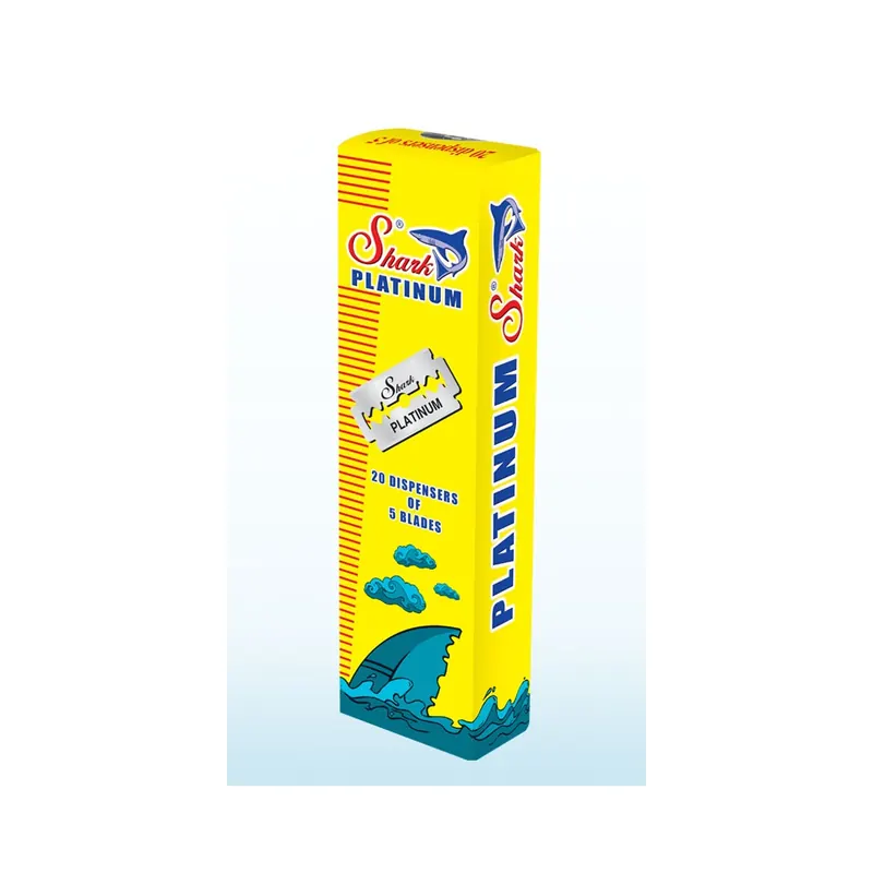 100 Shark Platinum Double Edge Safety Razor Blades