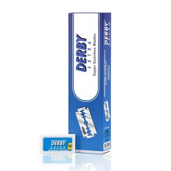 200 lamette da barba Derby Blu Extra