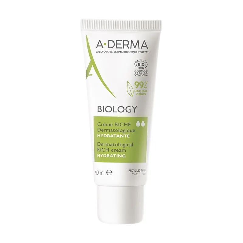 A-Derma Biology Crema ricca dermatologica idratante 40ml - pelle secca
