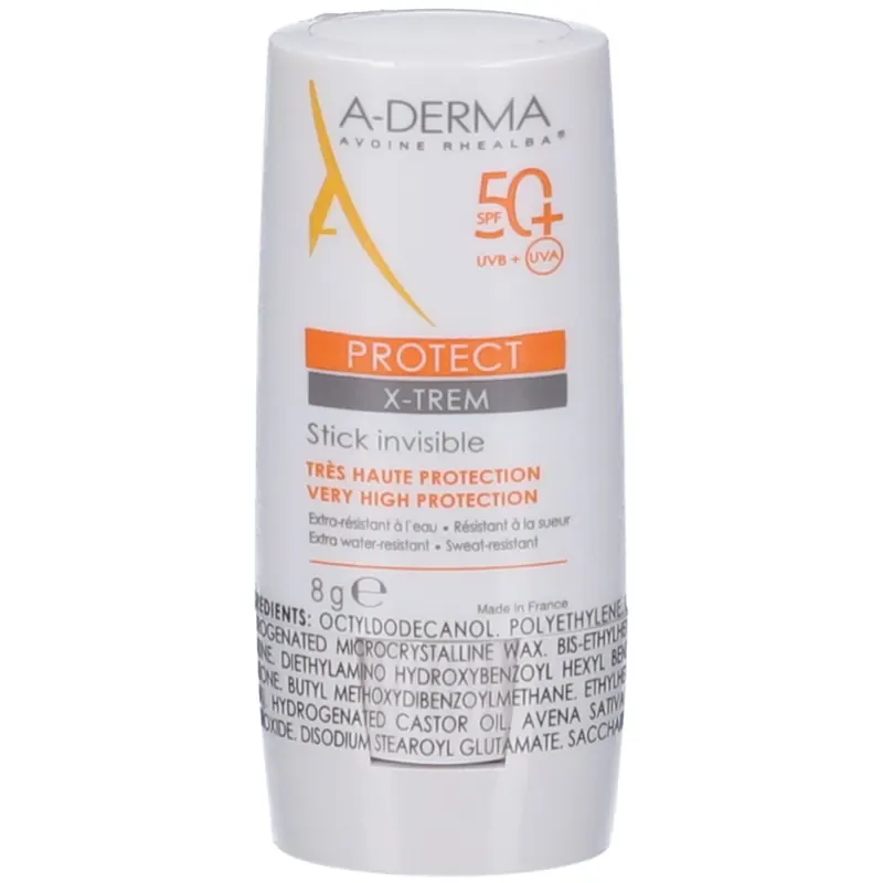 A-Derma Protect X-Trem Stick Invisibile SPF50+ - Protezione solare molto alta