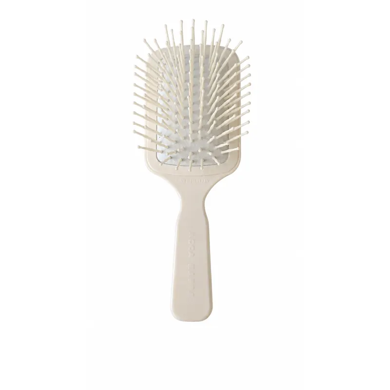 Acca Kappa Moda Beige Mini Paddle Brush Plastic Pom Pins