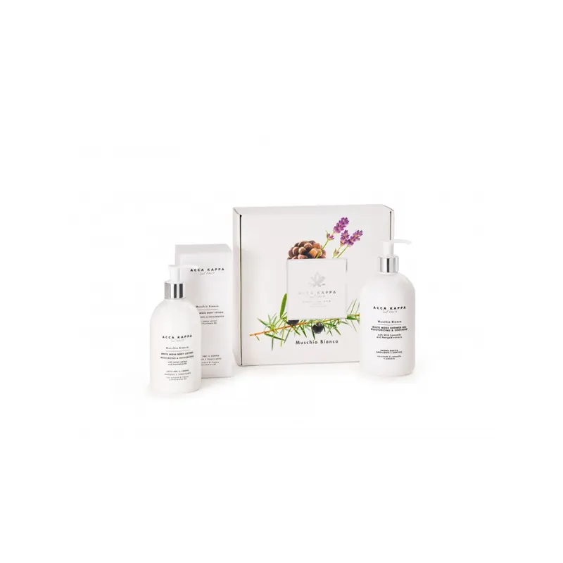Acca Kappa White Moss Gift Set with Bath Gel 500ml & Body Lotion 300ml