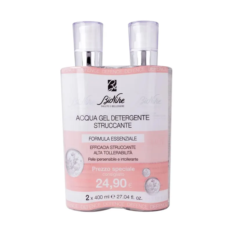 Acqua Gel Detergente Struccante 2x400ml BIONIKE | Pinalli