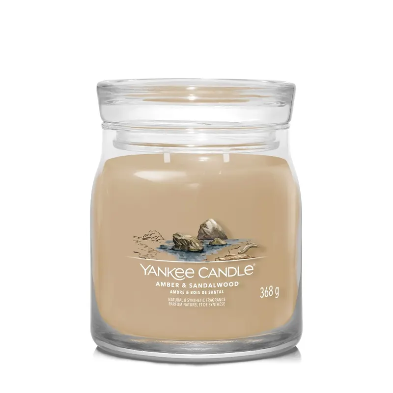 Amber & Sandalwood MEDIUM YANKEE CANDLE | Pinalli