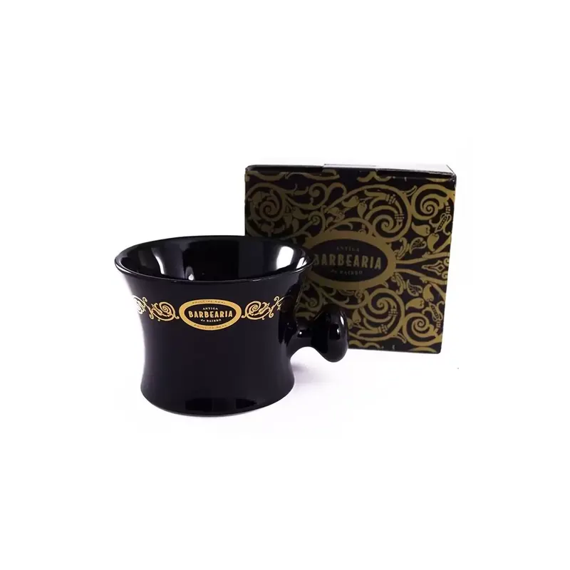 Antiga Barbearia de Bairro 5º Anniversary Porcelain Shaving Mug with Holder