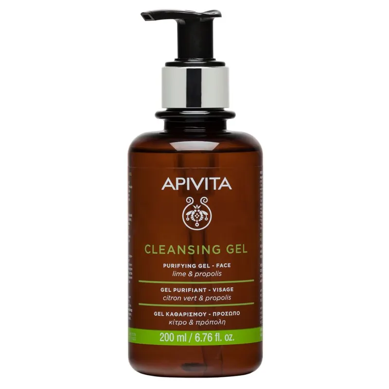 Apivita Gel Detergente Delicato Purificante Viso con Lime e Propoli per pelle grassa- Risparmia il 10% con il codice: apivita0926