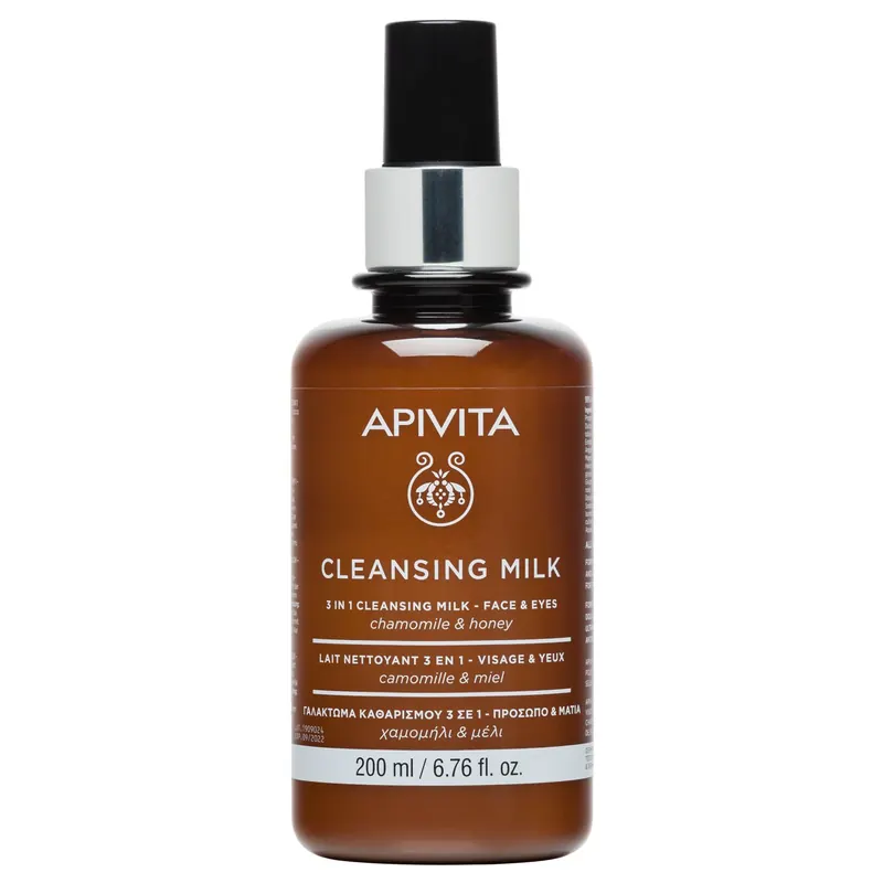 Apivita Latte detergente 3in1: Detergente, Struccante, Tonico per Viso e Occhi, pelle sensibile- Risparmia il 10% con il codice: apivita0926