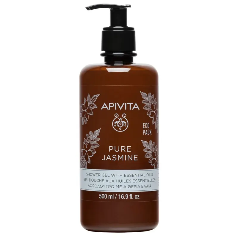 Apivita Pure Jasmine Gel Doccia detergente delicato con Gelsomino e Propoli, bagnoschiuma corpo- Risparmia il 10% con il codice: apivita0926