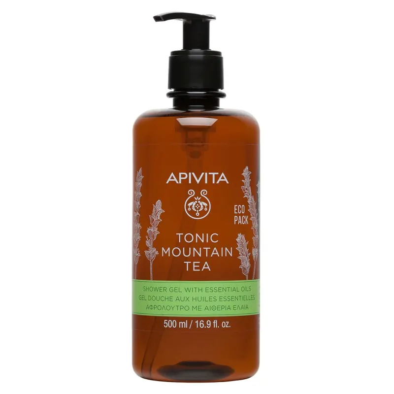 Apivita Tonic Mountain Tea gel bagno doccia Detergente delicato corpo idratante e rivitalizzante- Risparmia il 10% con il codice: apivita0926