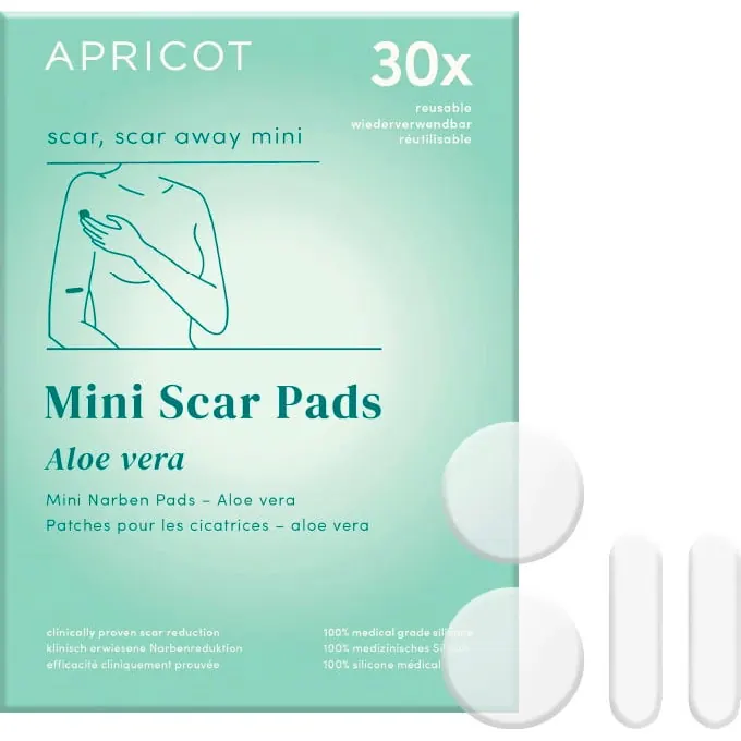 APRICOT Beauty Mini Pad Riutilizzabili Cicatrici Aloe Vera - “scar scar away mini”, 4 pezzi
