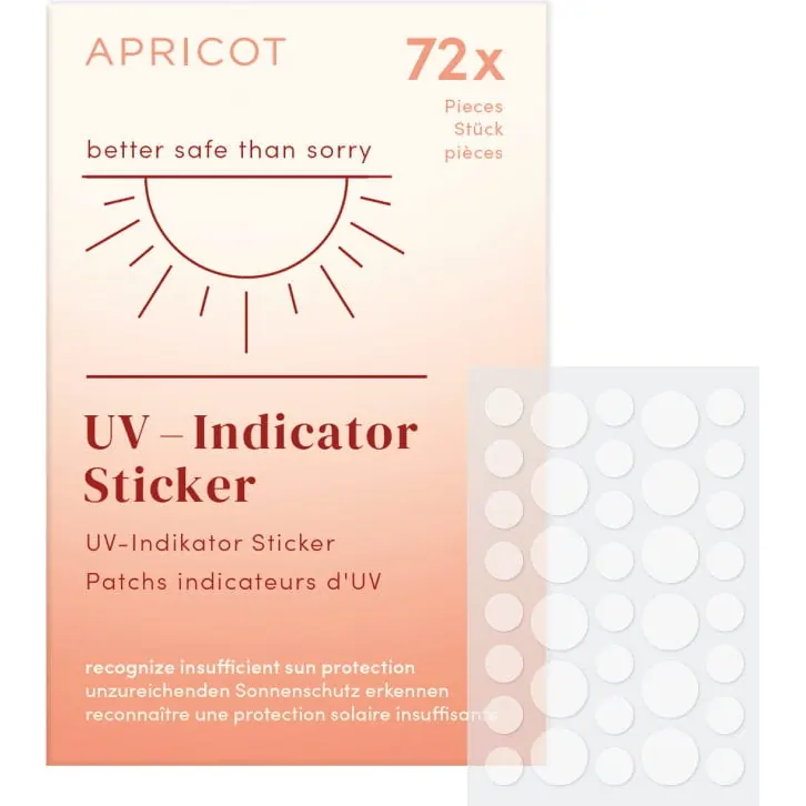 APRICOT Beauty Sticker Indicatori UV - “better safe than sorry”, 72 pezzi