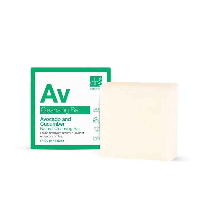 Avocado and Cucumber Natural Cleansing Bar DR. BOTANICALS | Pinalli