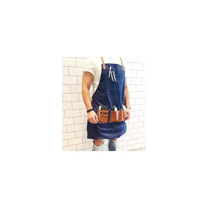 Barber Pro Barber Apron Denim Blue