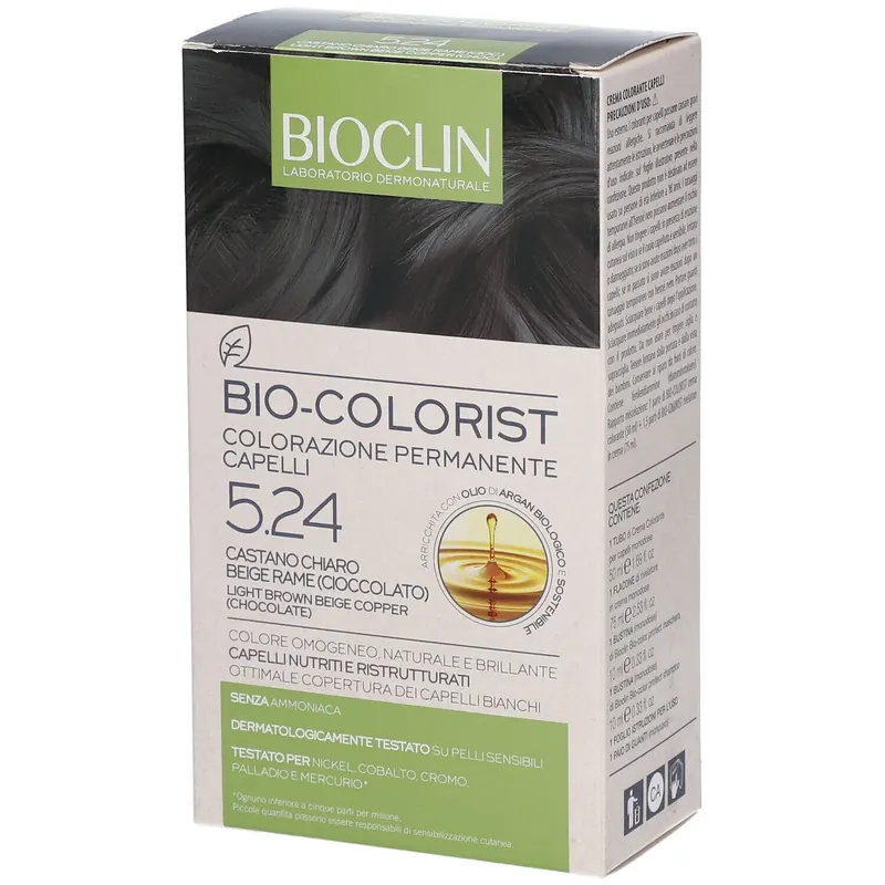 BIOCLIN Bio-Colorist 5.24 Castano Chiaro Beige Rame (Cioccolato)
