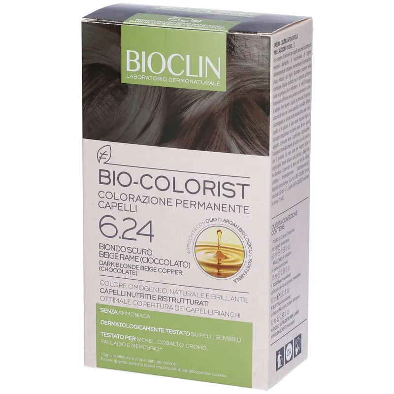 BIOCLIN Bio-Colorist 6.24 Biondo Scuro Beige Rame (Cioccolato)
