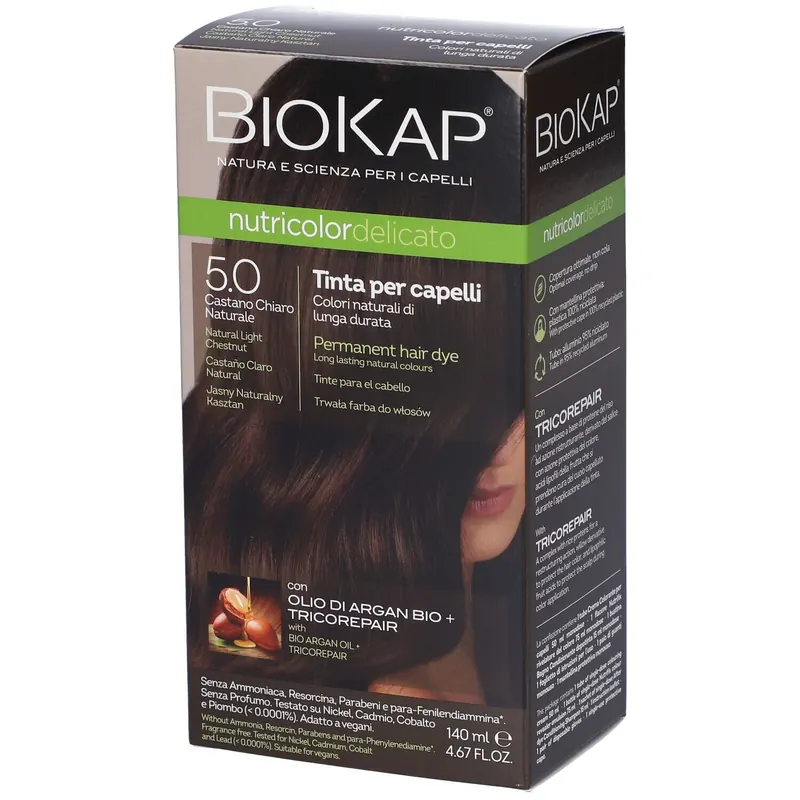 BioKap Nutricolor Tinta Delicato 5.0 Castano Chiaro Naturale