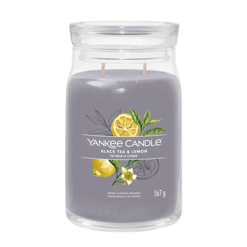Black Tea & Lemon LARGE YANKEE CANDLE | Pinalli