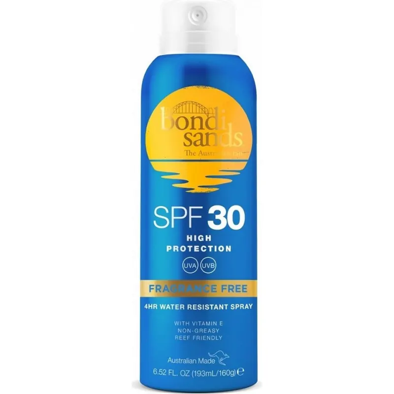 Bondi Sands SPF 30 Aerosol Mist Spray Fragrance Free, 160 g