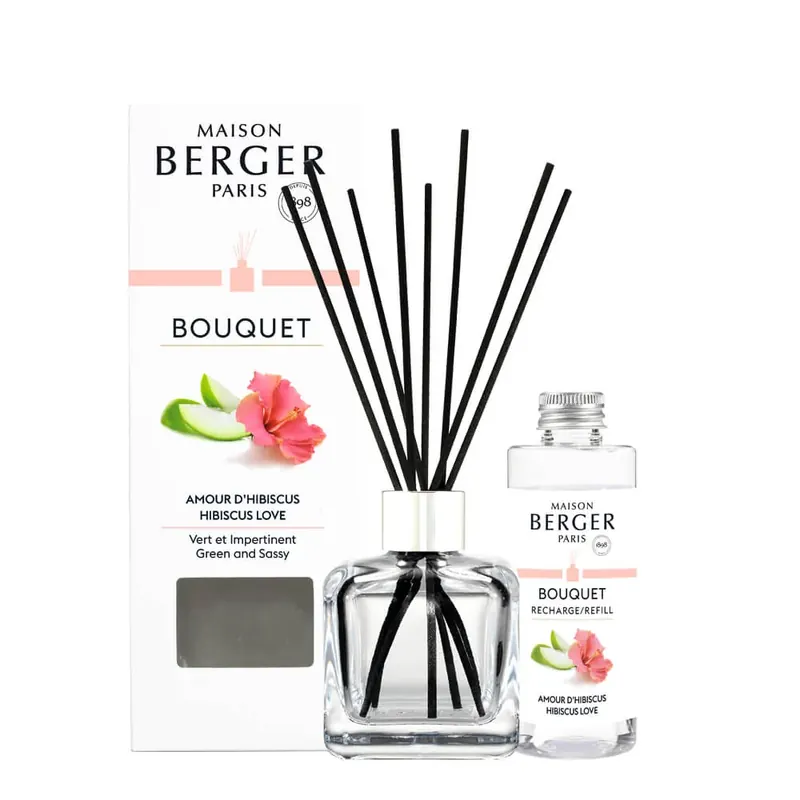 Bouquet Cube Amour d'Hibiscus MAISON BERGER PARIS | Pinalli