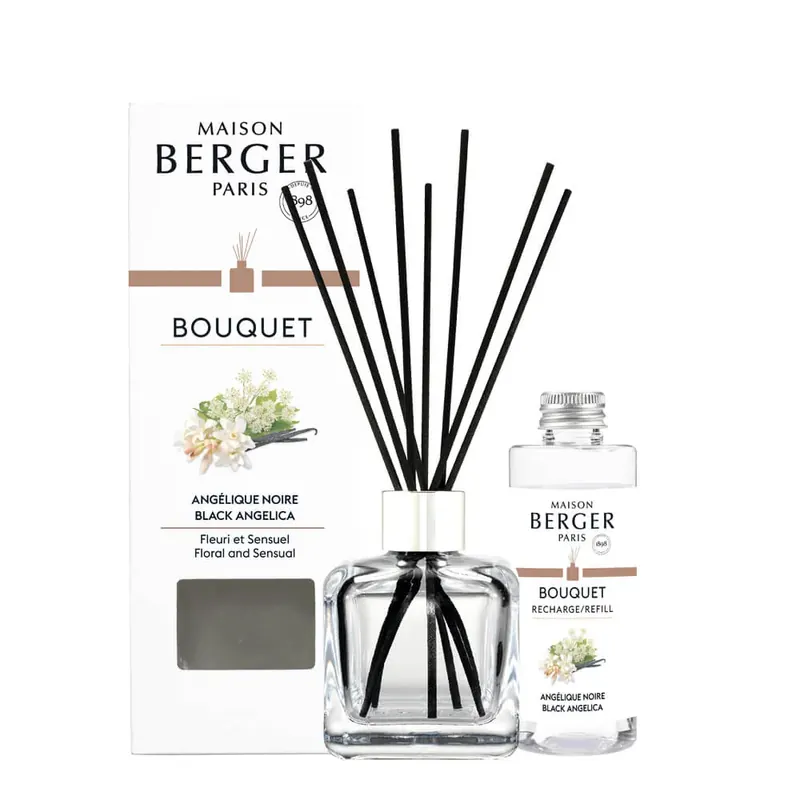 Bouquet Cube Angélique Noire MAISON BERGER PARIS | Pinalli
