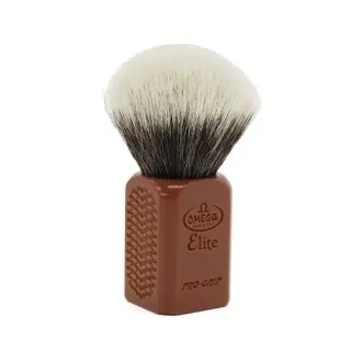 Brocha de afeitar OMEGA sintética PRO GRIP Marron B1948/MA