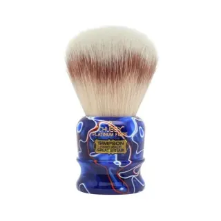 Brocha de afeitar SIMPSON pelo sintético platinum Chubby 2 Patriot
