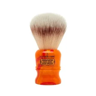 Brocha de afeitar SIMPSON pelo sintético platinum Duke 3 Sunspot Orange