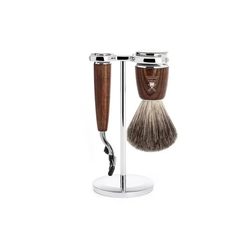 Brocha de Afeitar, Soporte & Maquinilla Mach3 Serie Rytmo