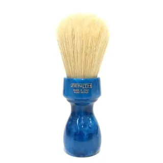 Brocha de afeitar ZENITH cerda blanqueada mango resina blue cobalto 507BC SE