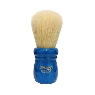 Brocha de afeitar ZENITH de cerda blanqueada mango resina azul cobalto 505BC SE