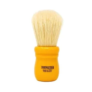 Brocha de afeitar ZENITH de cerda blanqueada mango resina color butterscotch 505B SE