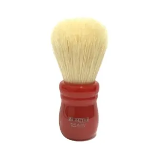 Brocha de afeitar ZENITH de cerda blanqueada mango resina color rojo coral 505RC SE