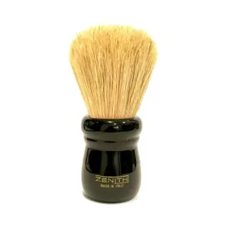 Brocha de afeitar ZENITH de cerda natural no blanqueada mango resina color negro 505NK XSE