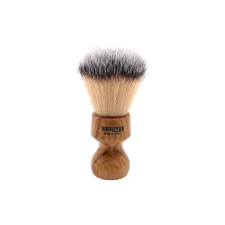 Brocha de afeitar ZENITH nudo sintético Premium mango madera olivo 506U SPR