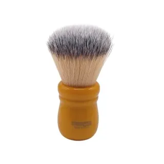 Brocha de afeitar ZENITH nudo sintético Premium mango resina butterscotch 505BC SPR