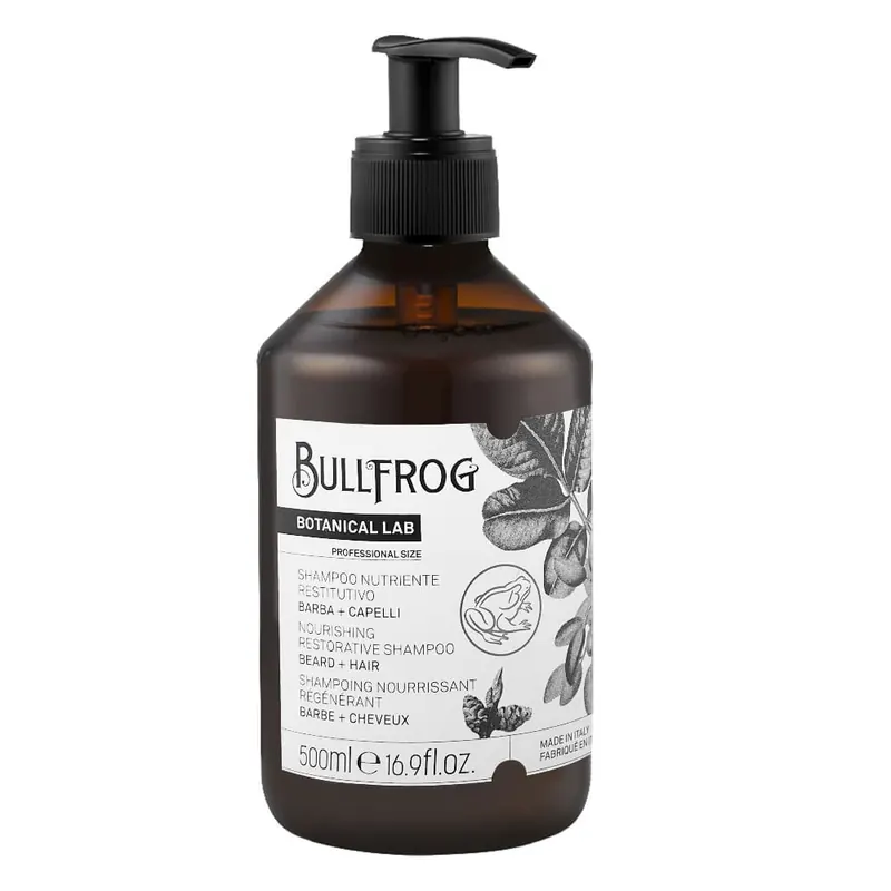 Bullfrog Shampoo Nutriente Restitutivo Barba e Capelli 500 ml
