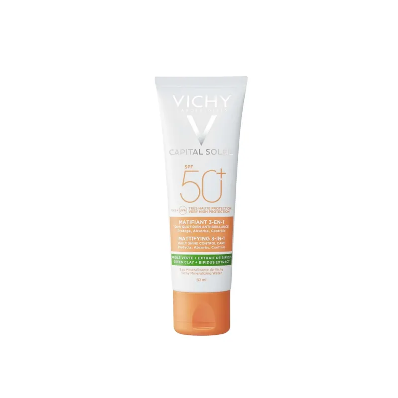 Capital Soleil Crema Viso 3in1 Anti-acne Purificante SPF 50+ VICHY | Pinalli