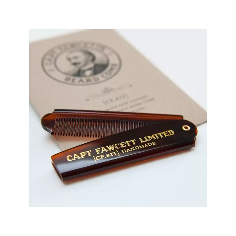 Captain Fawcett Folding Pocket Beard Comb