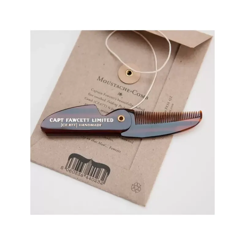 Captain Fawcett Folding Pocket Moustache Comb