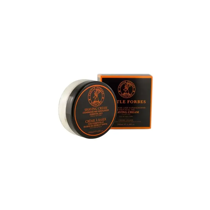 Castle Forbes Sandalwood & Cedarwood Essential Oil Shaving Cream 200ml