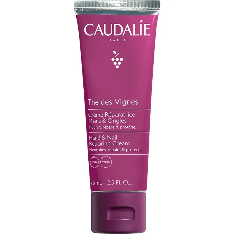 Caudalie Thé des Vignes - Crema Riparatrice Mani e Unghie, 75 ml