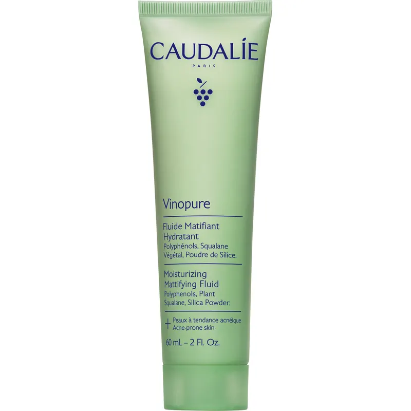 Caudalie Vinopure - Fluido Idratante Effetto Mat alla Polvere di Silice, 60 ml