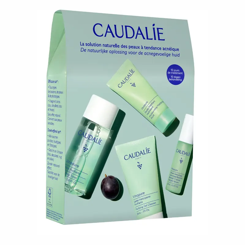 Caudalie Vinopure - Starter Kit Salicilico Anti-imperfezioni, 105 ml
