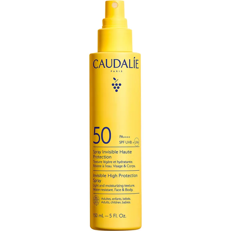 Caudalie Vinosun Protect - Spray Invisibile ad Alta Protezione SPF 50 PA ++++, 150 ml