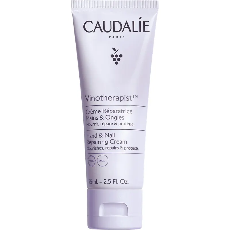Caudalie Vinotherapist™ - Crema Riparatrice Mani & Unghie con Burro di Karité Bio, 75 ml